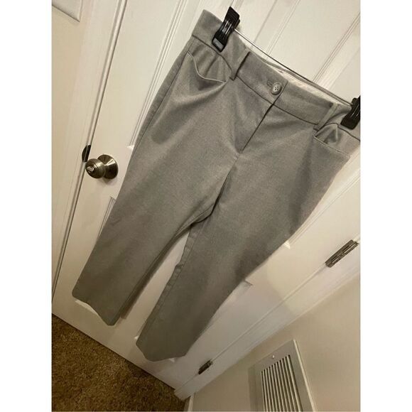 Loft petite herringbone gray pants women’s 10p - Picture 1 of 9